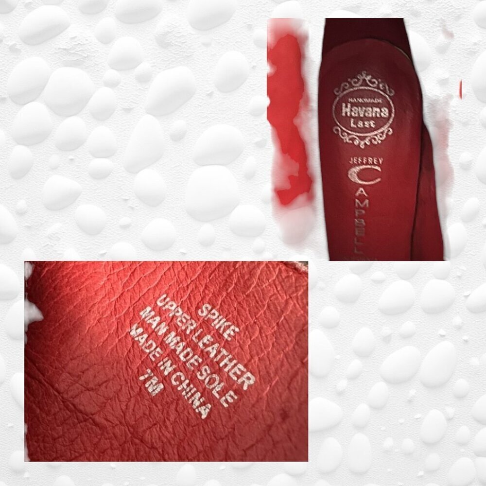 JEFFREY CAMPBELL LITA HAVANA PINK/RED SILVER SPIKE BOOTS SIZE 7 - Picture 12 of 14